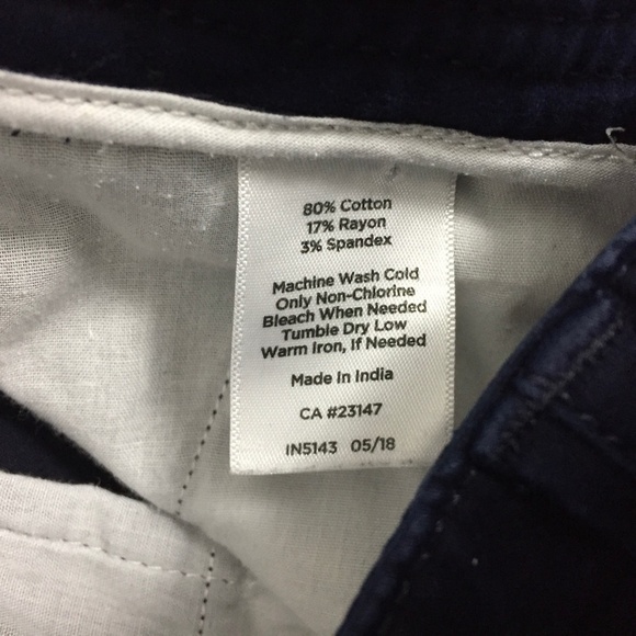 Talbots Perfect Chino Womens 8P Petite Dark Indigo Blue Pants Measure 32x27 - Picture 6 of 10